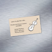 Violin Music Instructor Visitekaartje Magnets Magneet (Voorbeeld)