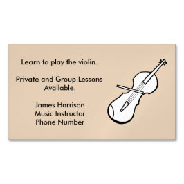 Violin Music Instructor Visitekaartje Magnets Visitekaartje Magneet