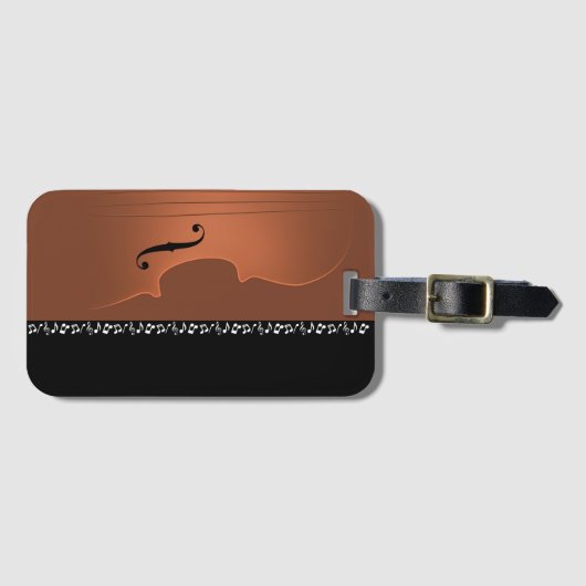 Violin Music Instrument Bagagelabel (Voorkant (horizontaal))