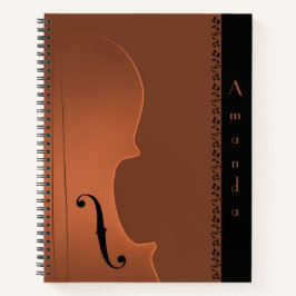 Violin Music Instrument (groot) Spiral Notitieboek