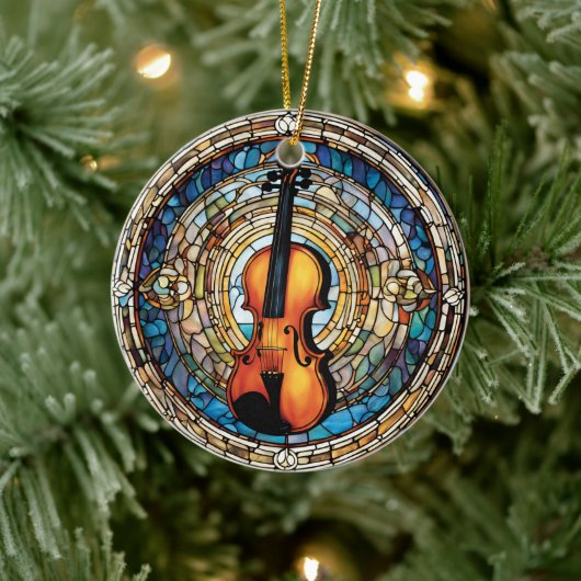 Violin Music Instrument Keramisch Ornament (Boom)