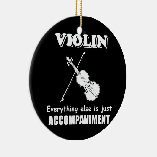 Violin Music Joke Funny Violinist Orchestra T Shir Keramisch Ornament (Rechts)