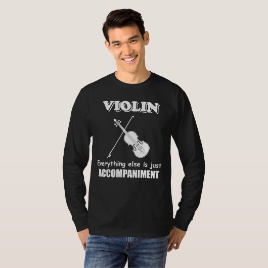 Violin Music Joke Funny Violinist Orchestra T Shir T-shirt (Voorkant volledig)