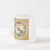 Violin Music Kerstmis Wreath Musician Gift Matglas Koffiemok (Voorkant links)