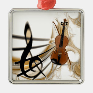 Violin Music Metalen Ornament