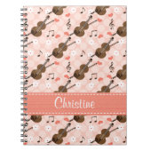 Violin Music Note Spiral notebook Journal Notitieboek (Voorkant)