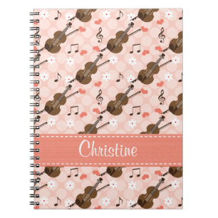 Violin Music Note Spiral notebook Journal Notitieboek