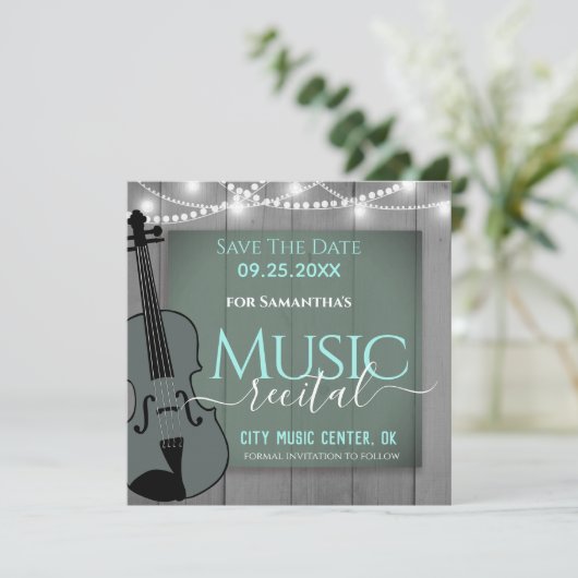 Violin Music-overweging De datum opslaan (Staand voorkant)