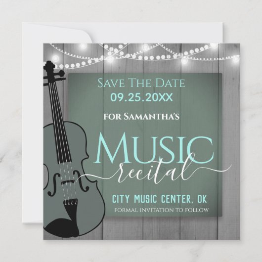 Violin Music-overweging De datum opslaan (Voorkant)