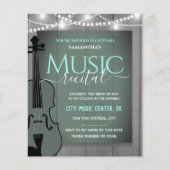 Violin Music Overweging Formele uitnodiging (Voorkant)