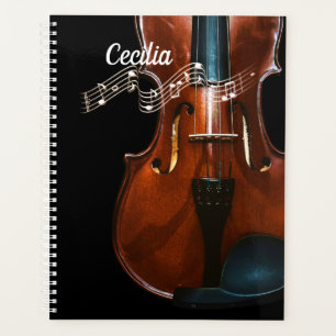 Violin Music Personalized Planner