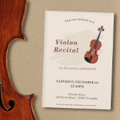 Violin Music Recital Invitation Kaart