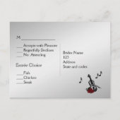 Violin Music RSVP met Entree Choice Briefkaart (Achterkant)