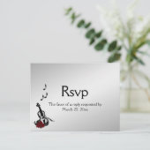 Violin Music RSVP met Entree Choice Briefkaart (Staand voorkant)