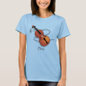 Violin Music Sjabloon T-shirt (Voorkant)