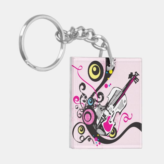 Violin Music Sleutelhanger (Voorkant Links)