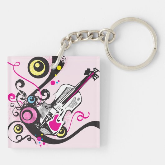 Violin Music Sleutelhanger (Achterkant)