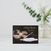 Violin Music Teacher Elegant Roos Visitekaartje (Staand voorkant)
