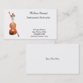 Violin Music Teacher Visitekaartjes (Voorkant / Achterkant)