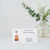 Violin Music Teacher Visitekaartjes (Staand voorkant)