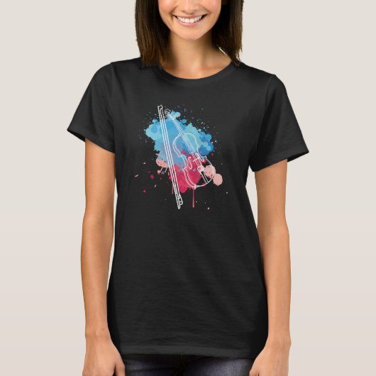 Violin Music-tekenontwerp voor Violinisten T-shirt (Voorkant)
