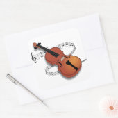Violin Music Vierkante Sticker (Envelop)
