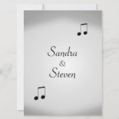 Violin Music Wedding Invitation 6,5 inch x 8,75 in Kaart (Achterkant)