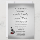 Violin Music Wedding Invitation 6,5 inch x 8,75 in Kaart (Voorkant)