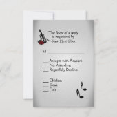 Violin Music Wedding Menu RSVP (Voorkant)