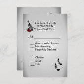 Violin Music Wedding Menu RSVP (Voorkant / Achterkant)