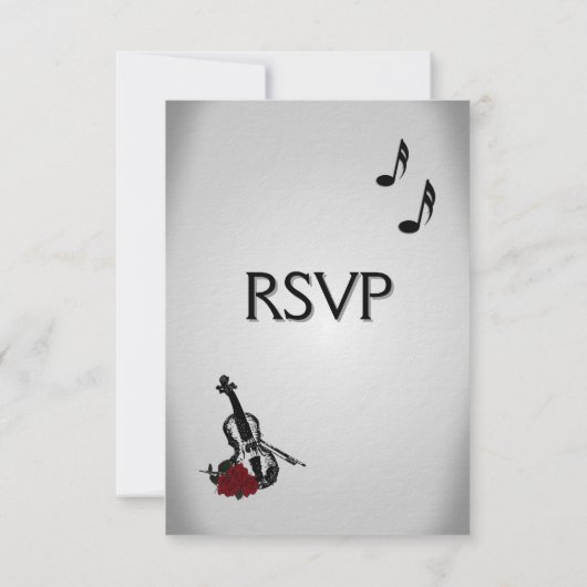 Violin Music Wedding Menu RSVP (Achterkant)