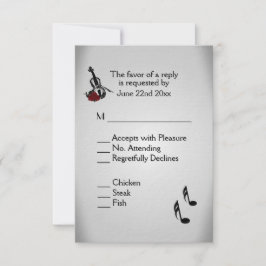 Violin Music Wedding Menu RSVP