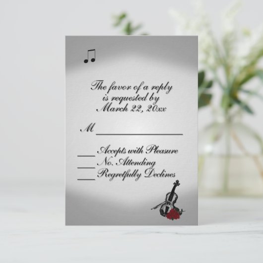 Violin Music Wedding RSVP (Staand voorkant)