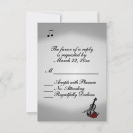 Violin Music Wedding RSVP Kaartje