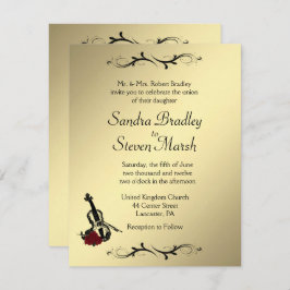 Violin Music Wedding Uitnodiging