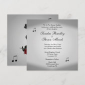 Violin Music Wedding Uitnodiging (Voorkant / Achterkant)