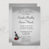 Violin Music Wedding Uitnodiging (Voorkant / Achterkant)