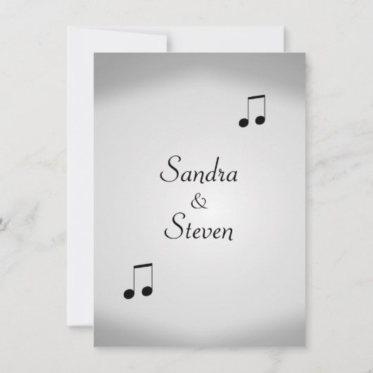 Violin Music Wedding Uitnodiging (Achterkant)