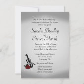 Violin Music Wedding Uitnodiging (Voorkant)