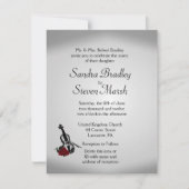 Violin Music Wedding Uitnodiging (Voorkant)