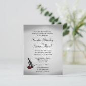 Violin Music Wedding Uitnodiging (Staand voorkant)