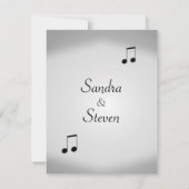 Violin Music Wedding Uitnodiging (Achterkant)