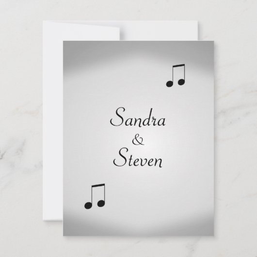 Violin Music Wedding Uitnodiging (Achterkant)