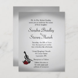 Violin Music Wedding Uitnodiging