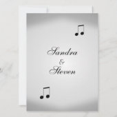 Violin Music Wedding Uitnodiging (Achterkant)