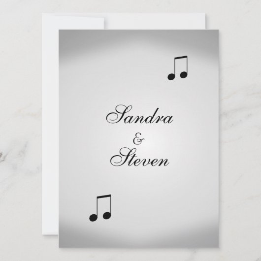 Violin Music Wedding Uitnodiging (Achterkant)