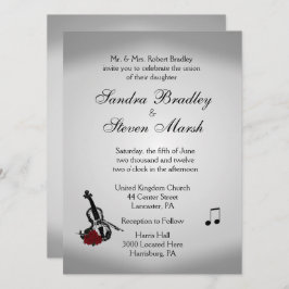 Violin Music Wedding Uitnodiging
