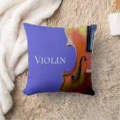 Violin Musical Abstract Orchestra Black en Blue Kussen (Deken)