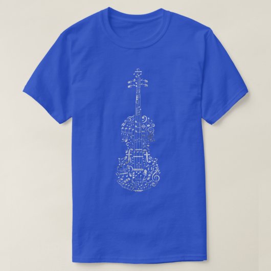 Violin Musical Notes Cool Musicians Classical Musi T-shirt (Design voorkant)