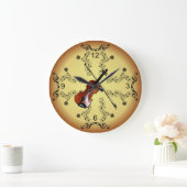 Violin ~ Musical Scroll ~ Golden Background ~ Grote Klok (Huis)